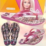 Chinelo Grendene Kids Barbie Faces meninas
