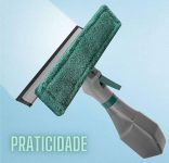 Limpa Vidros Spray, Rodinho e Limpeza, Reservatório 230 ml, Verde, Flash Limp