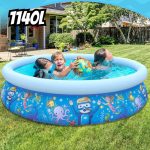 Piscina Infantil Inflável Fundo do Mar Jilong – 1140L Redonda