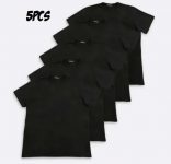 Kit 5 Camisetas Masculinas Básicas Manga Curta – DOOPLEX Preto