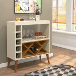 Aparador Sala Com Adega Retrô Pés Palito Malibu Off White com Freijó – Lojas gd