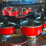 Conjunto de Panelas Brinox Garlic Vermelho 7 peças