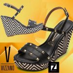 Sandália Anabela Vizzano Tramada Com Spikes Feminina