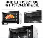 Forno Elétrico Best Preto e Branco 60 Lt