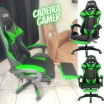 Cadeira Gamer PCTop Verde Racer 1006