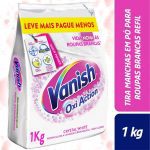 Tira Manchas Em Pó Crystal White Oxi Action Refil Econômico para roupas brancas, Vanish, 1 Kg