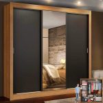 Guarda Roupa Casal Madesa Lyon 3 Portas de Correr com Espelho 2 Gavetas