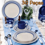 Aparelho de Jantar e Chá Biona Donna Grécia – 30 Peças