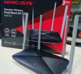 Roteador Wireless MERCUSYS AC12 1200mbps – 4 Antenas, Cinza, Grande