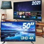 Smart TV 50″ UHD 4K Samsung 50AU7700, Processador Crystal 4K, Tela sem limites, Visual Livre de Cabos, Alexa built in, Controle Único
