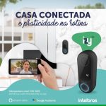 Campanhia Inteligente Vídeo Porteiro Izy Smart intelbras IVW 3000 Preto