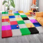 Kit Colorido 12 Placas Tapete Tatame EVA 50x50x1cm 10mm