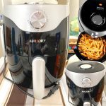 Fritadeira Elétrica Sem Óleo Air Fryer Mallory Smart Fryer 3L – Preta/Prata