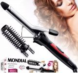 Escova Modeladora Mondial, Infinity Chrome, Bivolt, Preto/Vermelho – EM-06