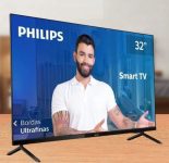Smart TV Philips 32PHG6825/78-32″ HD sem bordas, HDR Plus, 3 HDMI, 2 USB, Wifi Miracast, Conversor digital, Netflix, Youtube, Globoplay e Prime Video