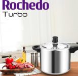 Panela de Pressão Rochedo Turbo Polida 4,5L Fechamento Int.