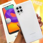 Smartphone Samsung Galaxy M22 128GB Branco 4G – 4GB RAM Tela 6,4” Câm. Quádrupla + Selfie 13MP