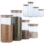 Conjunto de Potes de Vidro 4 Peças 700 mL / 1000 mL / 1300 mL / 1700 mL – Casual Home