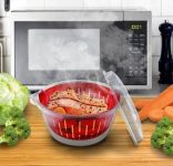 Panela de Cozimento á Vapor para Micro-ondas, PLA0658, Euro Home
