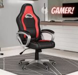 Cadeira Gamer Travel Max Preta e Vermelha – Reclinável