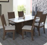 Mesa de Jantar 6 Cadeiras 6 Lugares Retangular – Indekes Cristal