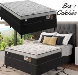Cama Box Casal (Box + Colchão) – Plumatex Molas Ensacadas Alfa