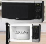 Microondas Philco PMO26 Inox 26 Litros Menu Fit Preto