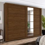 Guarda-roupa Casal com Espelho 2 Portas de Correr – 4 Gavetas Henn Cristofer