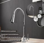 Torneira Gourmet Bancada Cone Cônica Metal