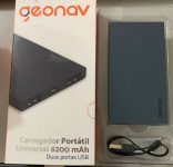 Carregador Portátil/Power Bank Geonav 6200mAh – PB6200GR