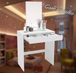 Penteadeira com Espelho 1 Gaveta – Politorno Móveis Kansas