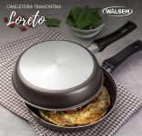 Omeleteira Tramontina Loreto em Alumínio com Revestimento Antiaderente Grafite – 20 cm