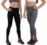 KIT 2 Leggings Fitness Academia Suplex Lisa