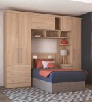 Guarda Roupa Modulado 2 Portas 3 Gavetas Infinity Móveis Castro Nogueira/Nogueira