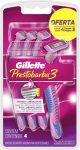 Aparelho de Depilação Descartável Gillette Prestobarba3 Feminino – 4 unidades