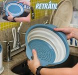 Escorredor de Alimentos Multiuso de Silicone Retrátil – Oikos