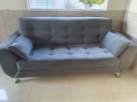 Sofá 3 Lugares Linoforte Larissa em Tecido Suede 204 cm de largura