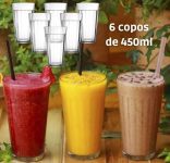 Jogo de Copos de Vidro 450ml – 6 Peças Americano Long Drink