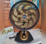 Mallory Neo Air 15 Ventilador de Mesa, Preto/Dourado, 110 V
