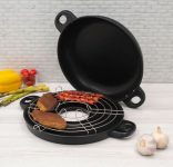 Churrasqueira 30cm Antiaderente Grill Marcolar Preta