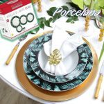 Aparelho de Jantar Chá 20 Peças Hauskraft – Porcelana Branco Folhas