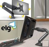 Suporte Articulado de Mesa com Pistão a Gás Para Monitores de 17″ a 27″ – F80N ELG
