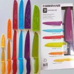 Conjunto de facas de talheres de resina antiaderente Farberware, 12 peças, multicolorido