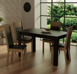 Sala De Jantar Madesa Havana Mesa Tampo Madeira 4 Cadeiras