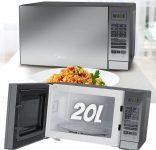 Forno Micro-ondas 20L Prata Espelhado Midea 127V MRAE21