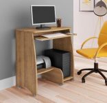 Mesa para Computador com prateleira retrátil PIXEL cor Pinho – Artely