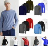 Kit com 3 Camisetas Básicas Masculinas Manga Longa T-Shirt