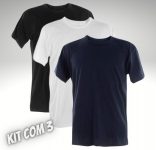 Kit 3 Camisetas Poliester 30.1
