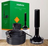 Antena de TV Interna UHF/HDTV AI 2031, Intelbras, Preto