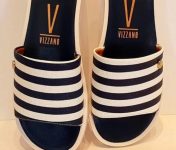 Chinelo Vizzano Slide Listrado Feminino